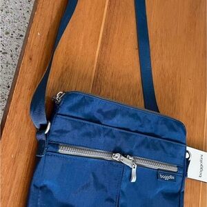 Baggallini Blue Messenger Bag with Adjustable Strap and Lightweight Design